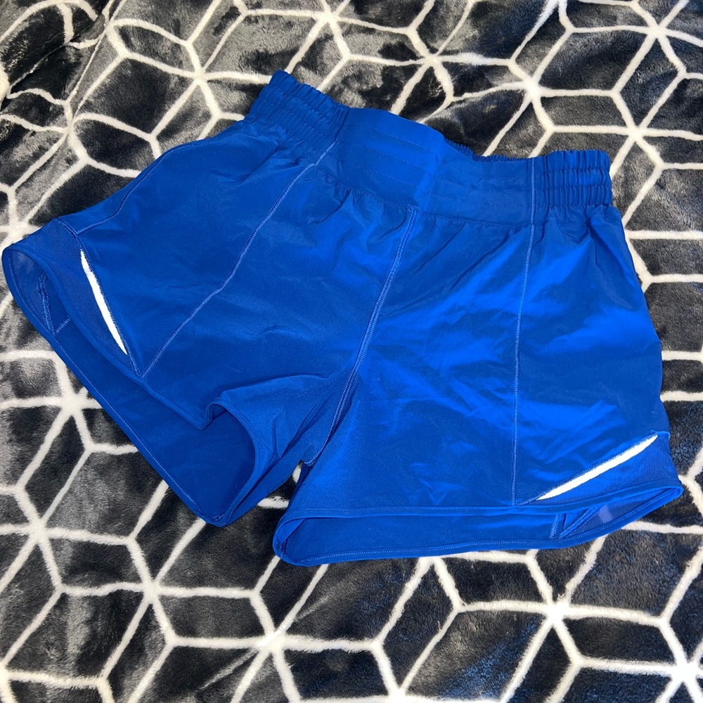 Lululemon Blue Hotty Hot High Rise Short 4 inch
